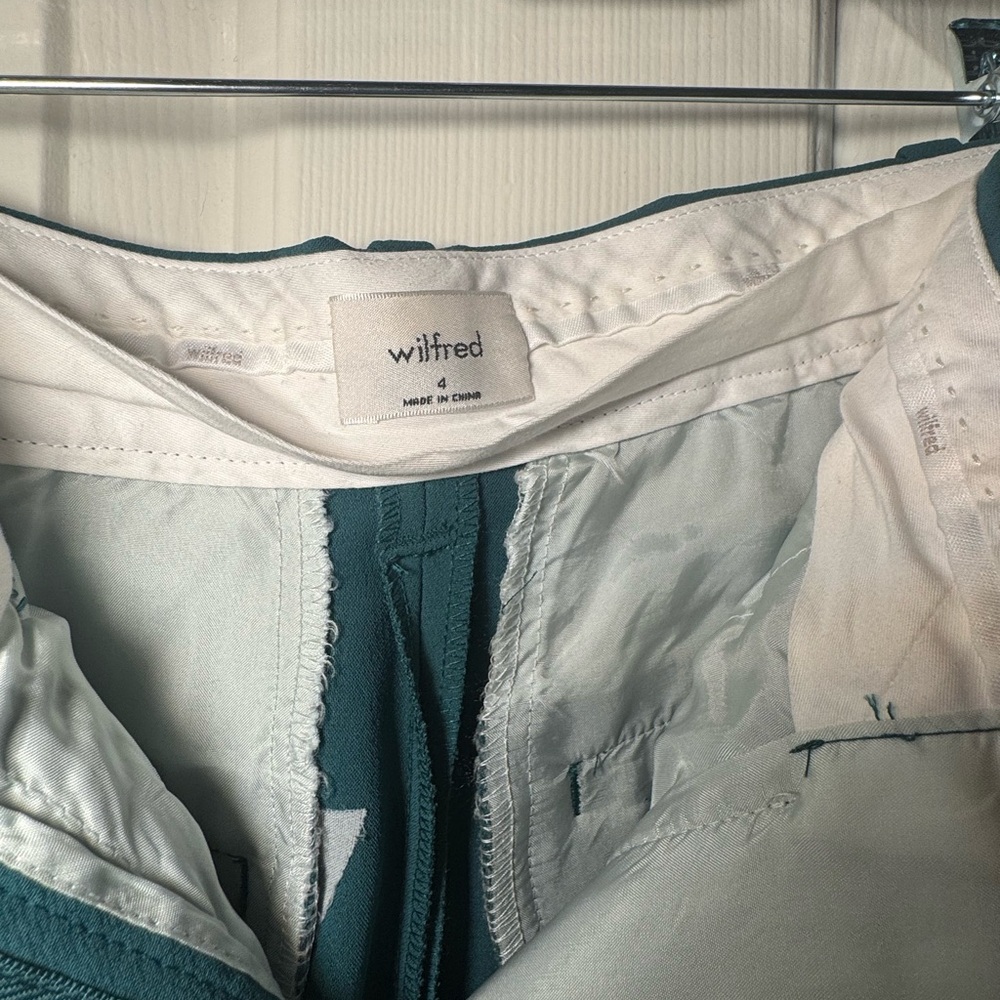 Aritzia Effortless Teal Pants - Picture 5 of 5